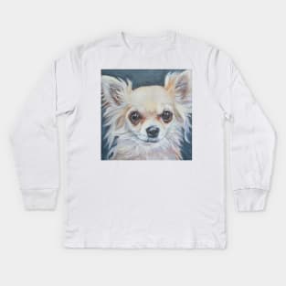 Chihuahua Fine Art Painting Kids Long Sleeve T-Shirt